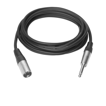 Vivolink XLR M to jack (6,3mm) cable 10 m Black
